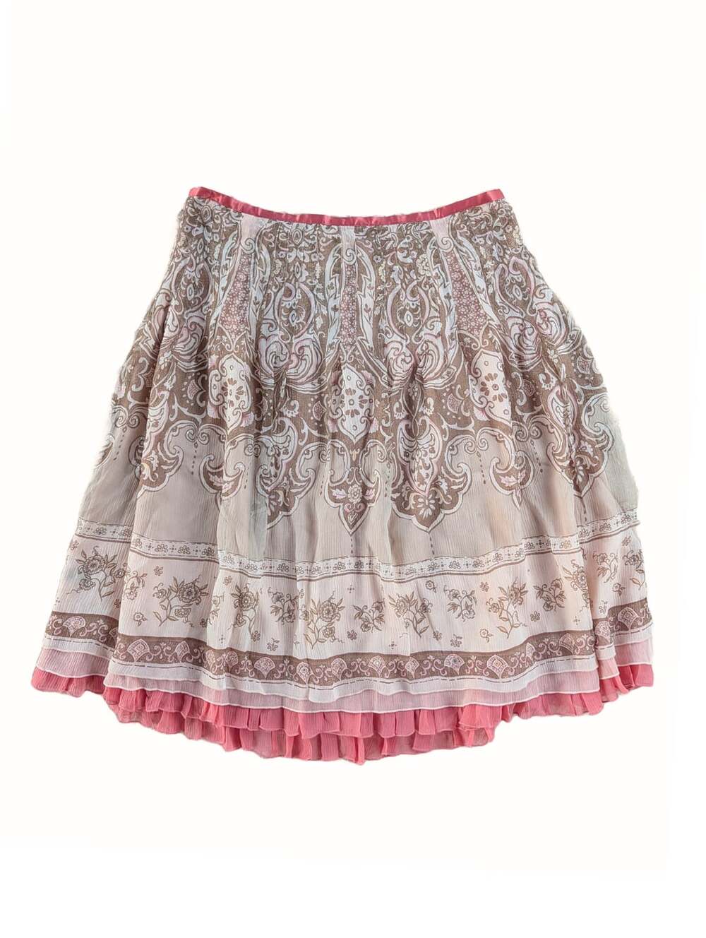 The Limited vintage 2005 NWT 100% silk skirt y2k boho paisley rhinestones 10 - Picture 2 of 8